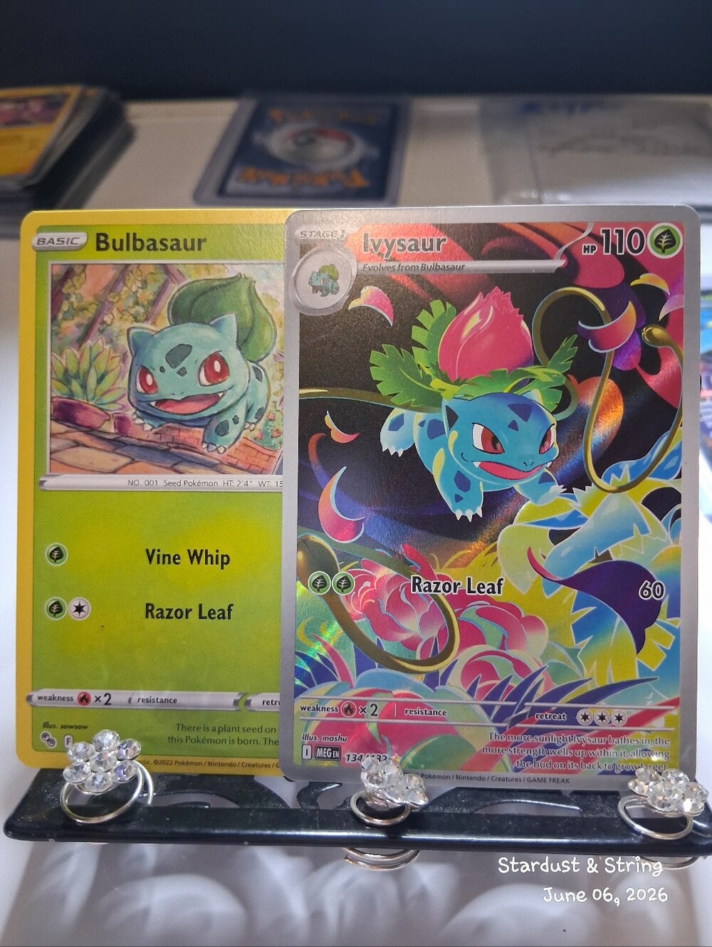 Pokemon Ivysaur 134/132 Illustration Rare Mega Evolution Bulbasaur PGO Card Lot